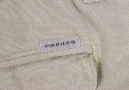 Papas Cotton Blend Stretch Brushed Cargo Light Beige Pants Size M