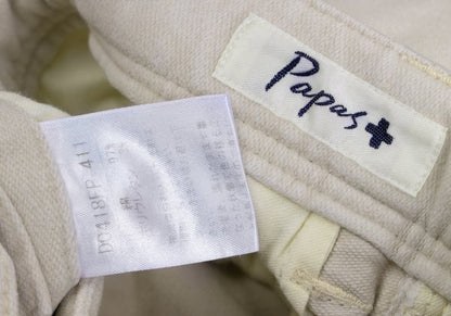Papas Cotton Blend Stretch Brushed Cargo Light Beige Pants Size M