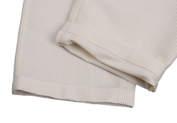 Papas+ Poly Seersucker Pants Beige Size L