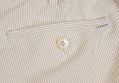 Papas+ Poly Seersucker Pants Beige Size L