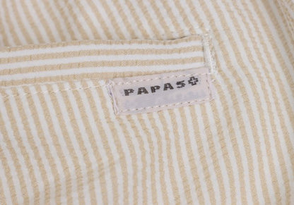 Papas+ Poly Seersucker Pants Beige Size L