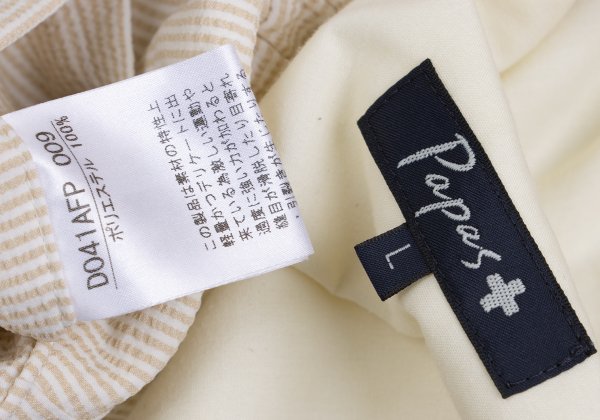 Papas+ Poly Seersucker Pants Beige Size L