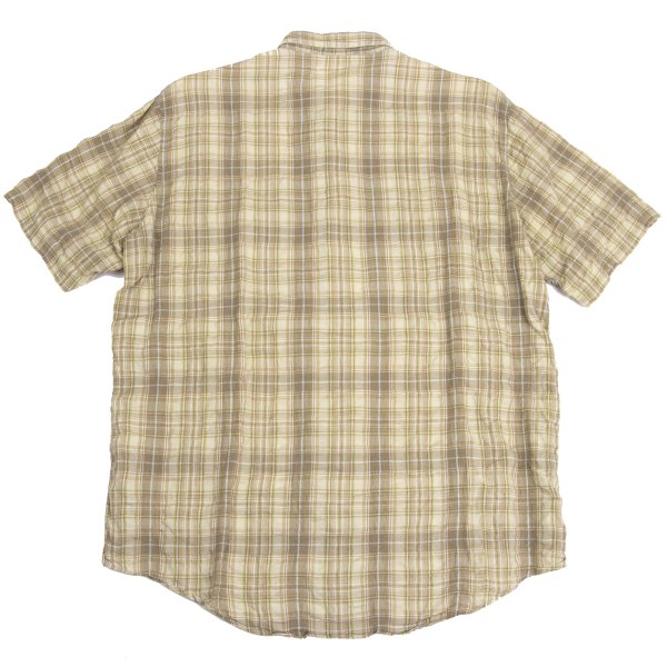 PAPAS&SONS Beige Linen Cotton Button-Down Shirt Size 48M