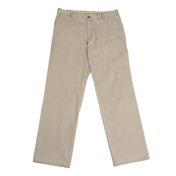 PAPAS&SONS Pigment Dyed Cotton Blend Pants Beige Size 50L