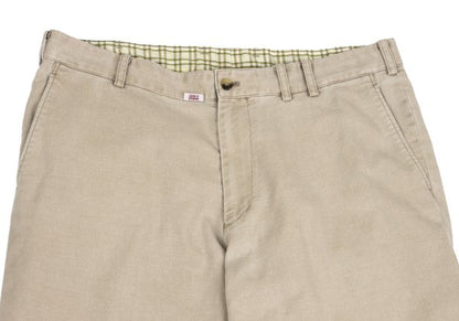 PAPAS&SONS Pigment Dyed Cotton Blend Pants Beige Size 50L