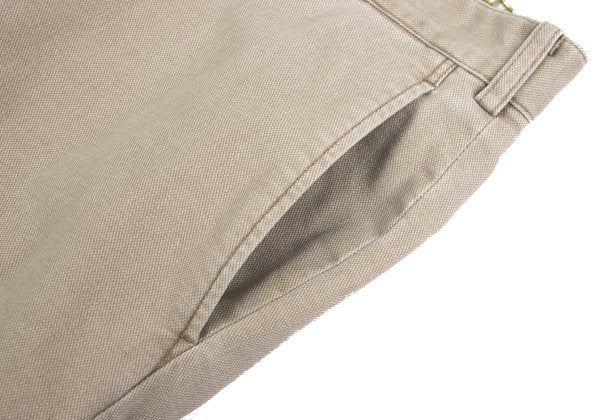 PAPAS&SONS Pigment Dyed Cotton Blend Pants Beige Size 50L