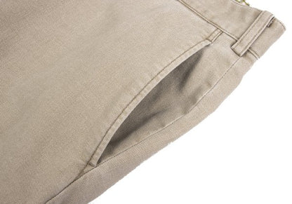 PAPAS&SONS Pigment Dyed Cotton Blend Pants Beige Size 50L