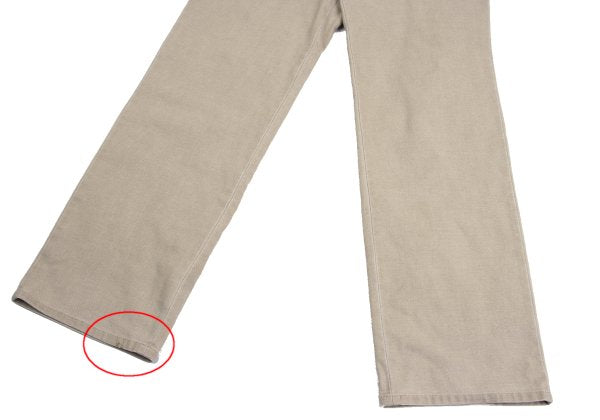 PAPAS&SONS Pigment Dyed Cotton Blend Pants Beige Size 50L