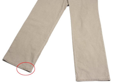 PAPAS&SONS Pigment Dyed Cotton Blend Pants Beige Size 50L