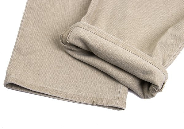 PAPAS&SONS Pigment Dyed Cotton Blend Pants Beige Size 50L