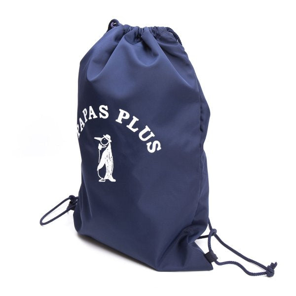Papas Nylon Logo Print Drawstring Bag Navy