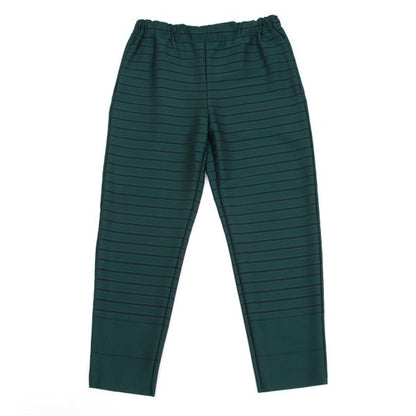 ISSEY MIYAKE Striped Weave Cutting Design Dark Green Pants Size 1