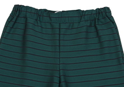 ISSEY MIYAKE Striped Weave Cutting Design Dark Green Pants Size 1