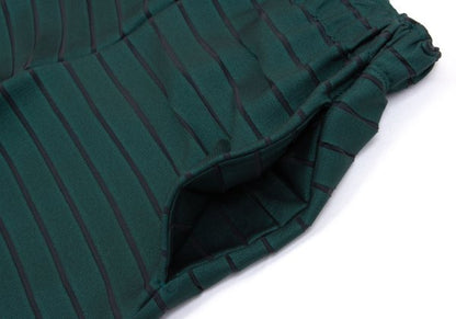 ISSEY MIYAKE Striped Weave Cutting Design Dark Green Pants Size 1