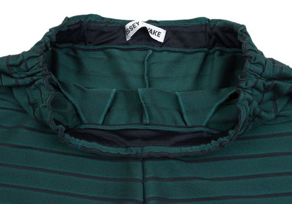 ISSEY MIYAKE Striped Weave Cutting Design Dark Green Pants Size 1