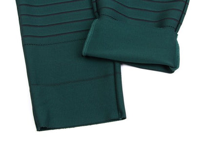 ISSEY MIYAKE Striped Weave Cutting Design Dark Green Pants Size 1