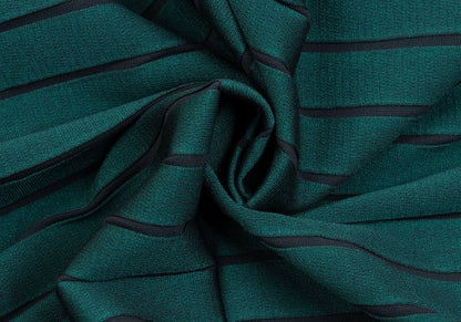 ISSEY MIYAKE Striped Weave Cutting Design Dark Green Pants Size 1