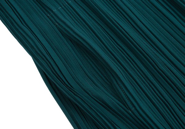 ISSEY MIYAKE Pleated Collar Design Jacket Deep Green Size 2