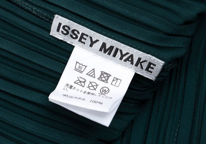 ISSEY MIYAKE Pleated Collar Design Jacket Deep Green Size 2