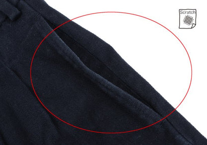 Papas Cotton Blend Two-Pleat Pants Navy Size 50L
