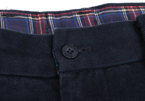 Papas Cotton Blend Two-Pleat Pants Navy Size 50L