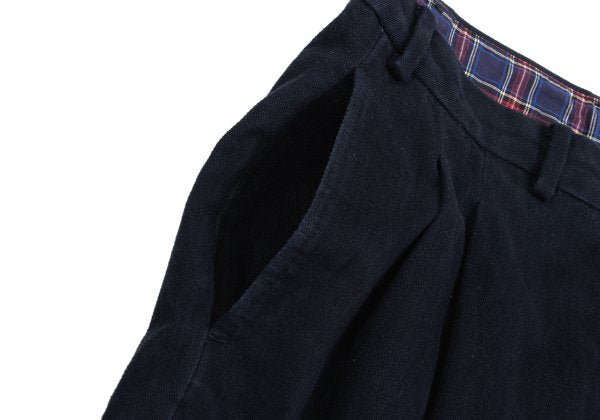 Papas Cotton Blend Two-Pleat Pants Navy Size 50L
