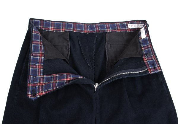 Papas Cotton Blend Two-Pleat Pants Navy Size 50L