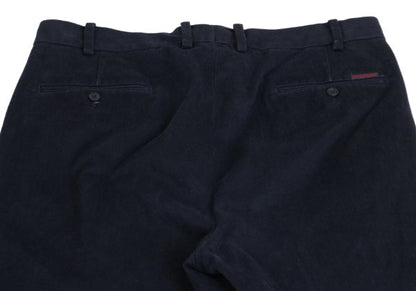 Papas Cotton Blend Two-Pleat Pants Navy Size 50L