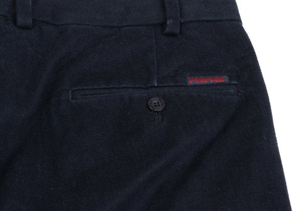Papas Cotton Blend Two-Pleat Pants Navy Size 50L