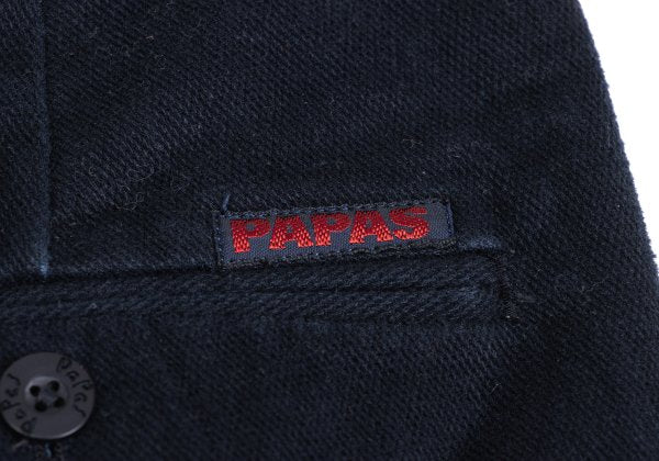 Papas Cotton Blend Two-Pleat Pants Navy Size 50L