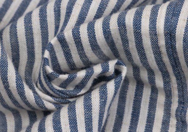 Papas Cotton Linen Animal Logo Stripe Jacket Navy Size S