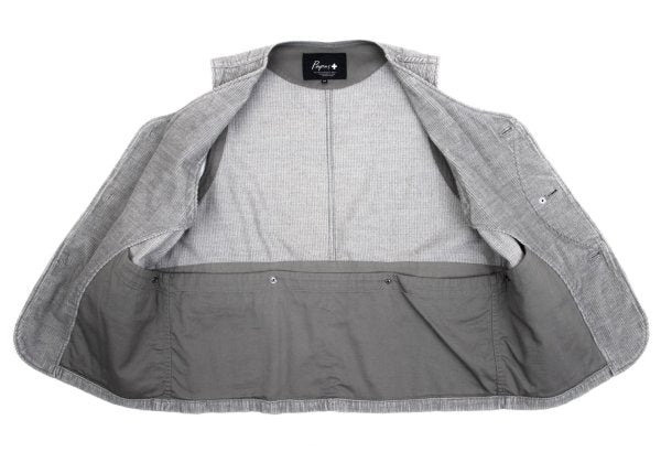 Papas Cotton Wool Corduroy Paneled Vest Gray Size M