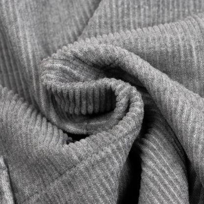 Papas Cotton Wool Corduroy Paneled Vest Gray Size M