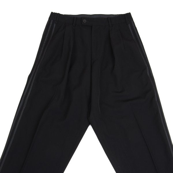 Yohji Yamamoto POUR HOMME Wool 3-Stripe Pants Black Size S