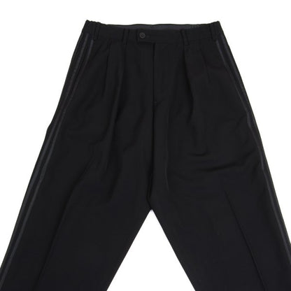 Yohji Yamamoto POUR HOMME Wool 3-Stripe Pants Black Size S