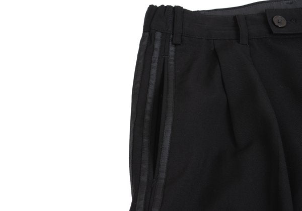 Yohji Yamamoto POUR HOMME Wool 3-Stripe Pants Black Size S