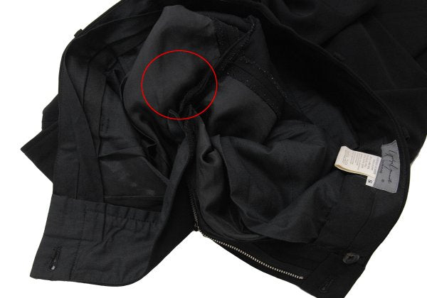 Yohji Yamamoto POUR HOMME Wool Gabardine Pants Black Size S