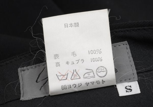 Yohji Yamamoto POUR HOMME Wool Gabardine Pants Black Size S