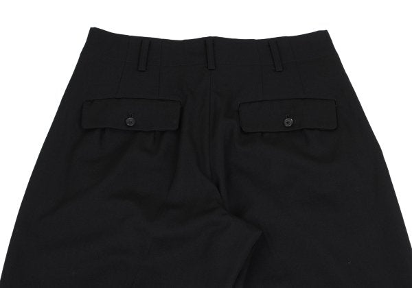 Yohji Yamamoto POUR HOMME Wool Gabardine Pants Black Size S