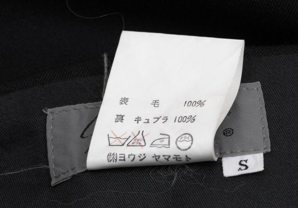 Yohji Yamamoto POUR HOMME Wool Gabardine Pants Black Size S
