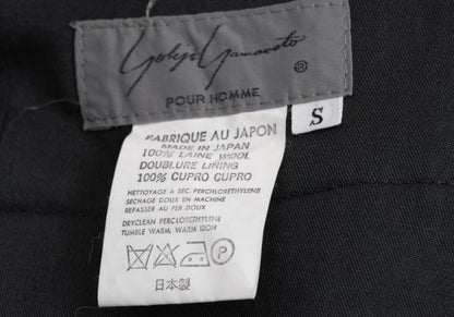 Yohji Yamamoto POUR HOMME Wool Gabardine Pants Black Size S