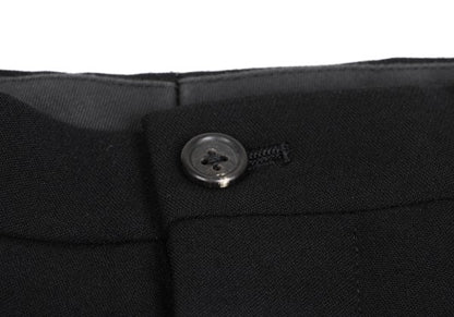 Yohji Yamamoto PH Wool Back Belt Tuck Pants Black Size M