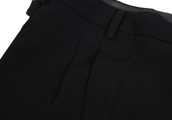 Yohji Yamamoto PH Wool Back Belt Tuck Pants Black Size M