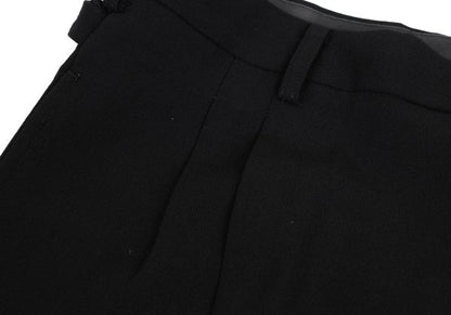 Yohji Yamamoto PH Wool Back Belt Tuck Pants Black Size M
