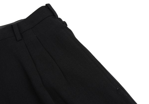 Yohji Yamamoto PH Wool Back Belt Tuck Pants Black Size M
