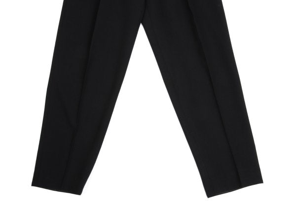 Yohji Yamamoto PH Wool Back Belt Tuck Pants Black Size M