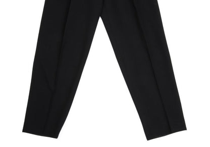 Yohji Yamamoto PH Wool Back Belt Tuck Pants Black Size M