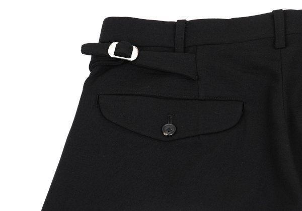 Yohji Yamamoto PH Wool Back Belt Tuck Pants Black Size M