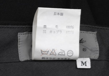 Yohji Yamamoto PH Wool Back Belt Tuck Pants Black Size M