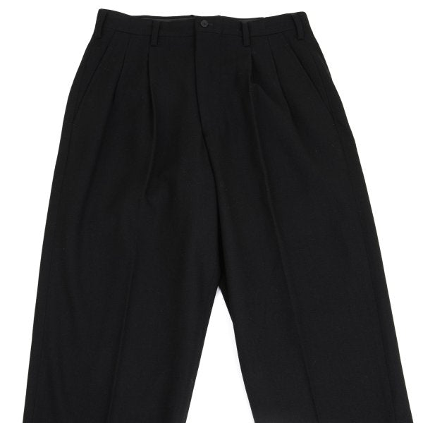 Yohji Yamamoto POUR HOMME Wool Nylon Pants Black Size L